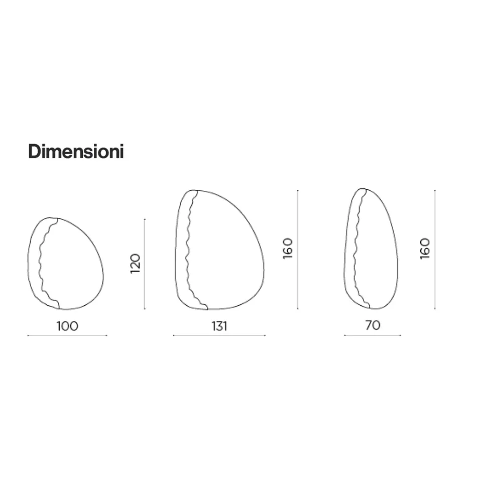 Vormspiegel met gemarmerd glas, gemaakt in Italië - Amata Viadurini