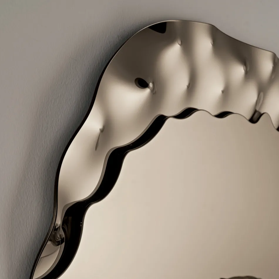 Vormspiegel met gemarmerd glas, gemaakt in Italië - Amata Viadurini