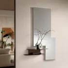 Wandspiegel met gepolijste rand en ABS-frame, gemaakt in Italië - Evora Viadurini
