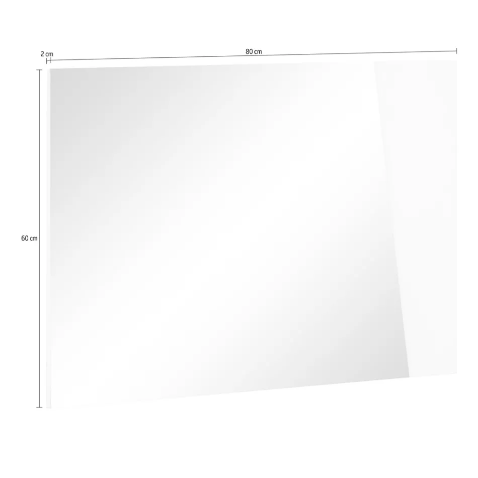 Wandspiegel met glanzend wit leisteenhout Italiaans design - Joris Viadurini