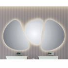 Spiegel badkamer muur met LED-achtergrondverlichting Pirro Viadurini