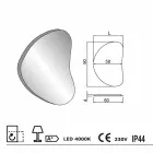 Spiegel badkamer muur met LED-achtergrondverlichting Pirro Viadurini