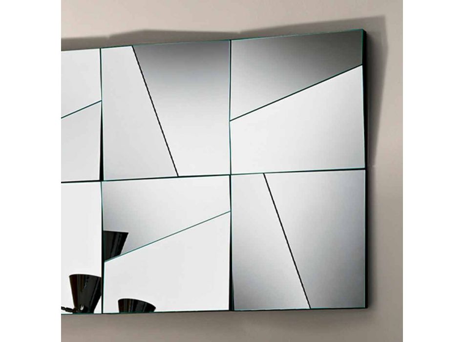 Modulaire wandspiegel met concave en convexe spiegels gemaakt in Italië - allergie Viadurini