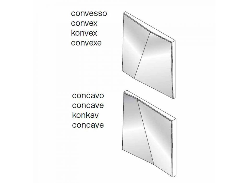 Modulaire wandspiegel met concave en convexe spiegels gemaakt in Italië - allergie Viadurini