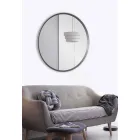 Ronde wandspiegel met gelakt frame van elegant modern design - Odosso Viadurini