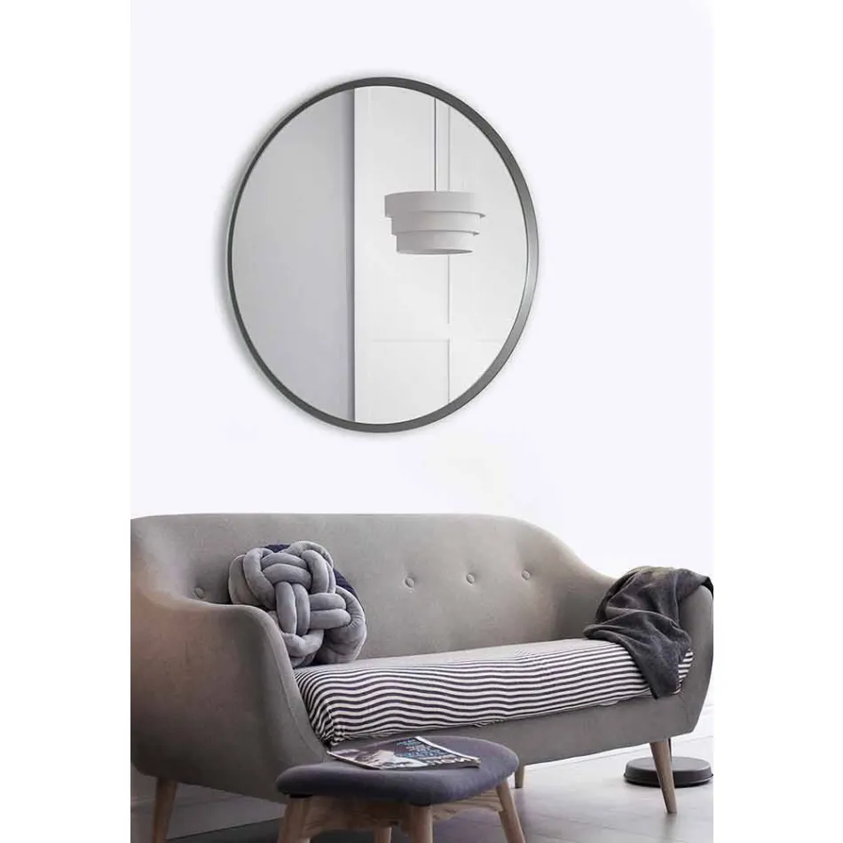 Ronde wandspiegel met gelakt frame van elegant modern design - Odosso Viadurini