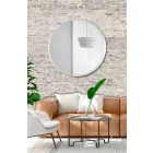 Ronde wandspiegel met gelakt frame van elegant modern design - Odosso Viadurini