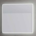 Wandspiegel met berijpte randen, LED-verlichting, Tessa Viadurini