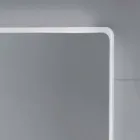 Wandspiegel met berijpte randen, LED-verlichting, Tessa Viadurini
