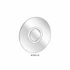 Ronde design wandspiegel van goudkleurig metaal met middenstuk - Merale Viadurini