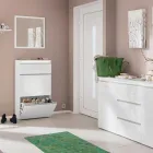 Vierkante wandspiegel met wit of antraciet frame - Emanuelito Viadurini