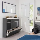 Rechthoekige wandspiegel met wit of antraciet frame - Emanuelito Viadurini