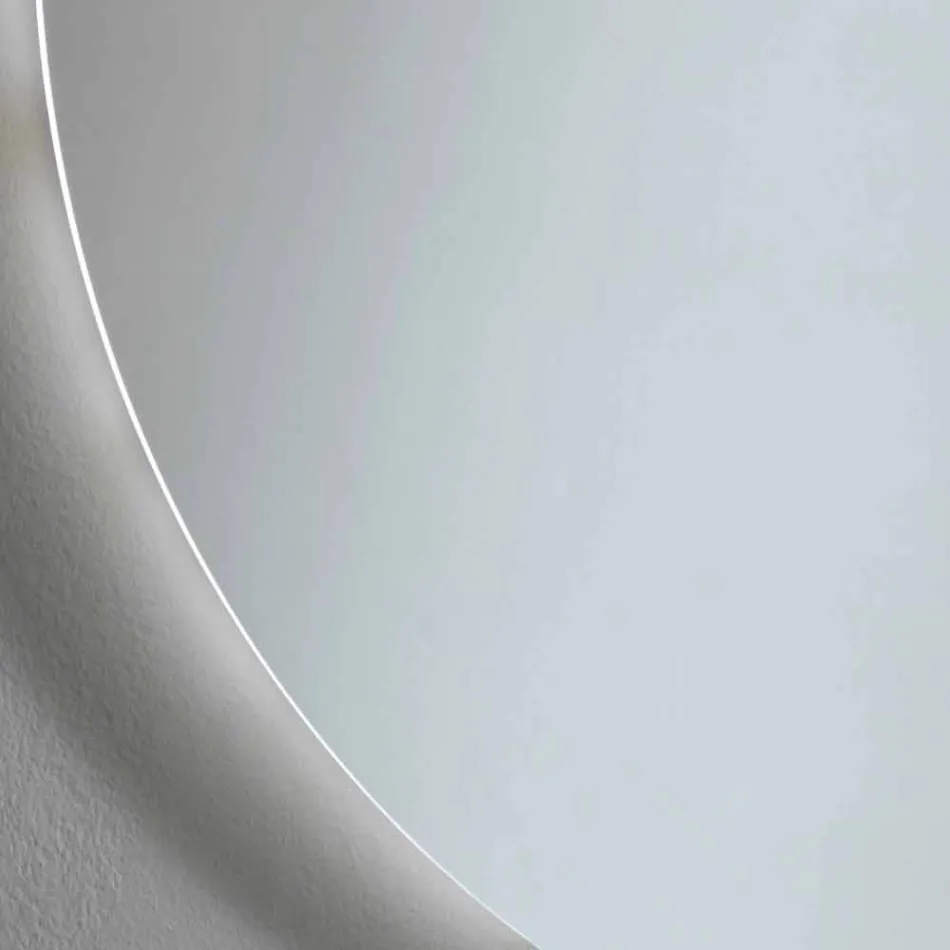 Ronde wandspiegel met achtergrondverlichting en LED Made in Italy - Ronda Viadurini