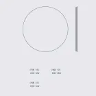 Ronde wandspiegel met achtergrondverlichting en LED Made in Italy - Ronda Viadurini