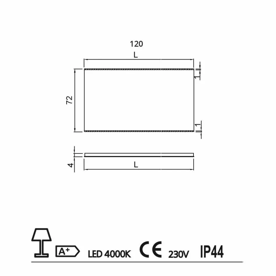 Badkamerspiegel met een modern design LED-licht met berijpte randen Veva Viadurini