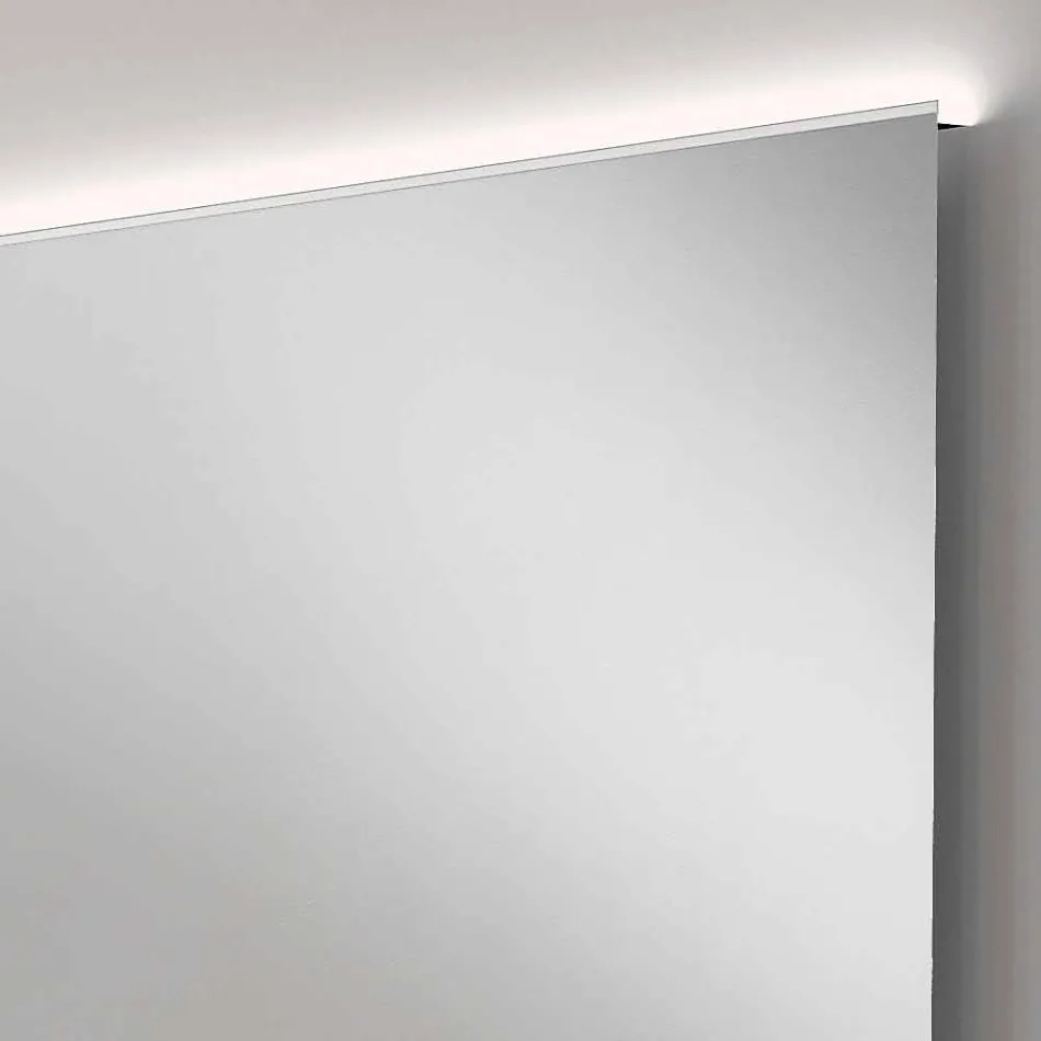 Badkamerspiegel met een modern design LED-licht met berijpte randen Veva Viadurini