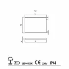 Badkamerspiegel met een modern design LED-licht met berijpte randen Veva Viadurini