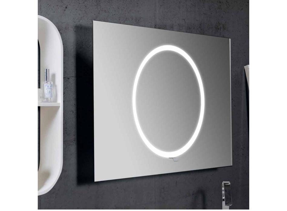 Wand badkamerspiegel met LED-verlichting - Dotta Viadurini
