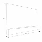 Wand badkamerspiegel in naturel teak met opbergvak - Palima Viadurini