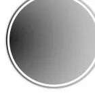 Ronde badkamerspiegel met achtergrondverlichting en zandstralen Made in Italy - Ranio Viadurini