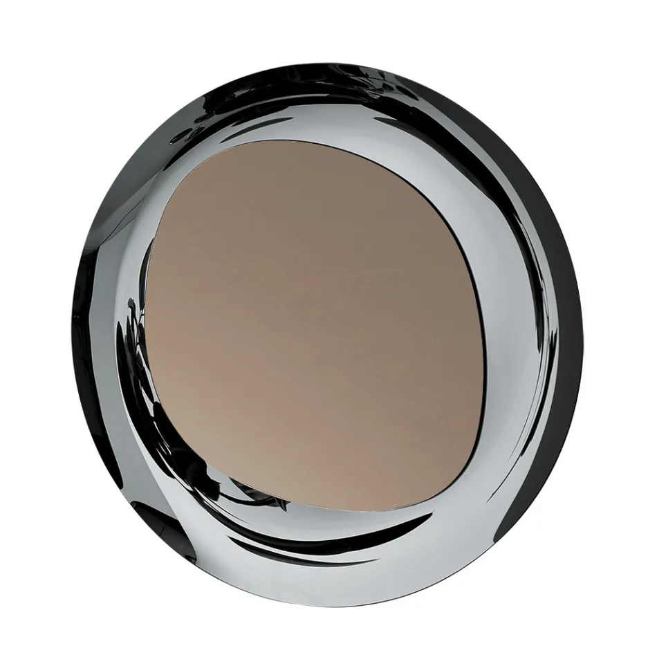 Bronzen spiegel met frame van rookglas, gemaakt in Italië - Anselma Viadurini