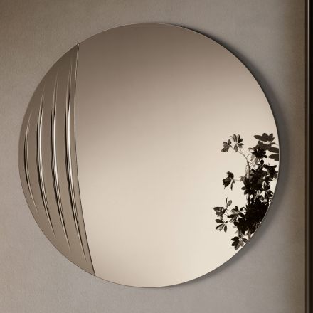 Ronde spiegel in twee maten en twee kleuren, gemaakt in Italië - Auren Viadurini
