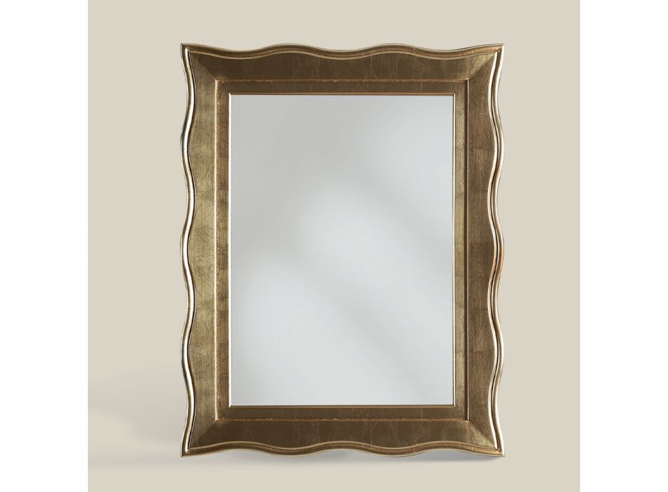 Klassieke spiegel met rechthoekig gouden frame Made in Italy - Florence Viadurini