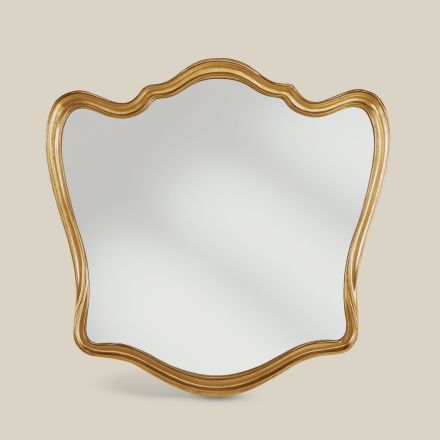 Klassiek spiegelvormig houten frame bladgoud Made in Italy - Jenny Viadurini
