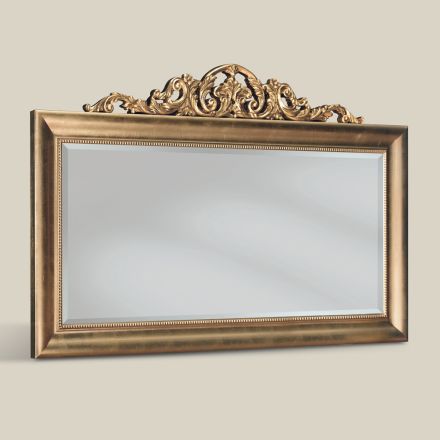 Klassieke rechthoekige houten spiegel gemaakt in Italië - Ibiscos Viadurini