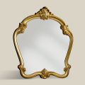 Klassiek gevormde spiegel met bladgoud frame Made in Italy - Madalina