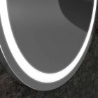 Spiegel met roestvrijstalen randen, modern design LED-verlichting Charly Viadurini