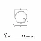 Spiegel met roestvrijstalen randen, modern design LED-verlichting Charly Viadurini