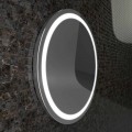 Spiegel met roestvrijstalen randen, modern design LED-verlichting Charly