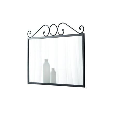 Spiegel met grafietzwart buisvormig ijzeren frame Made in Italy - Chester Viadurini