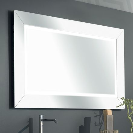 Spiegel met gekleurd spiegelframe en LED Made in Italy - Newton Viadurini