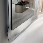 Spiegel met gevormd frame, verkrijgbaar in 3 maten en 2 kleuren - Carolina Viadurini