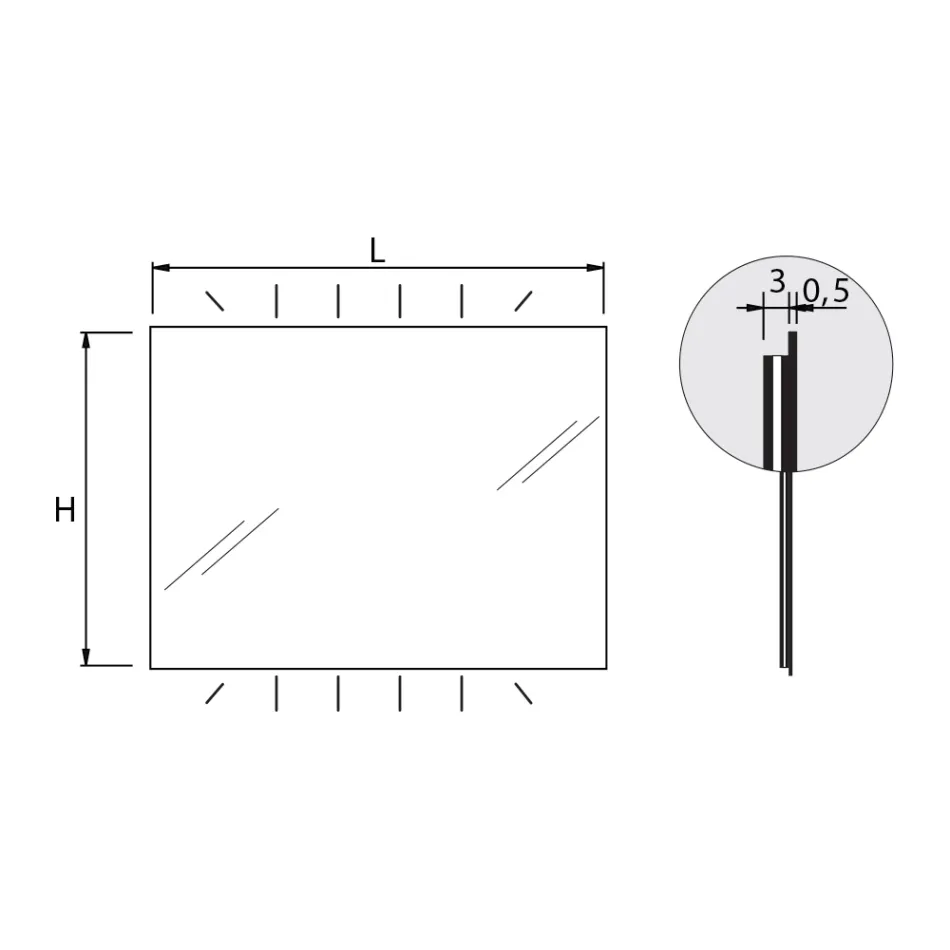 Spiegel met achtergrondverlichting aan horizontale zijden Made in Italy - Sigmund Viadurini