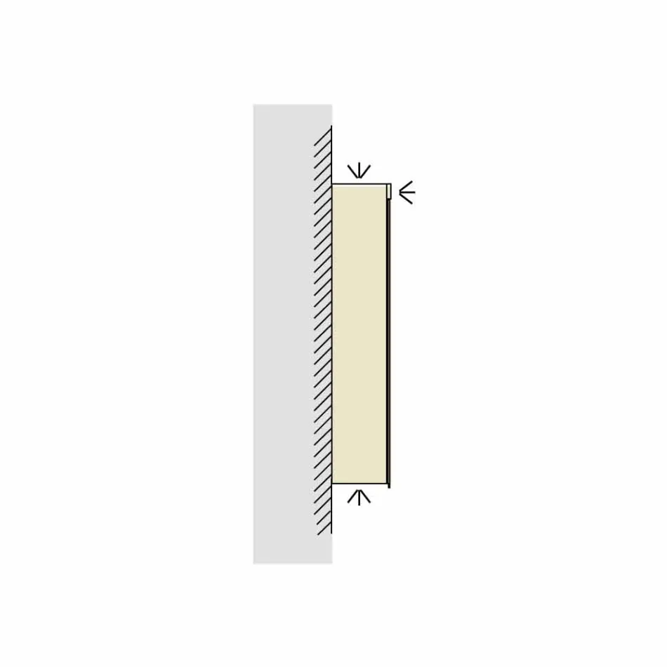 Spiegelkast 2 deuren modern design, LED-verlichting, Carol Viadurini