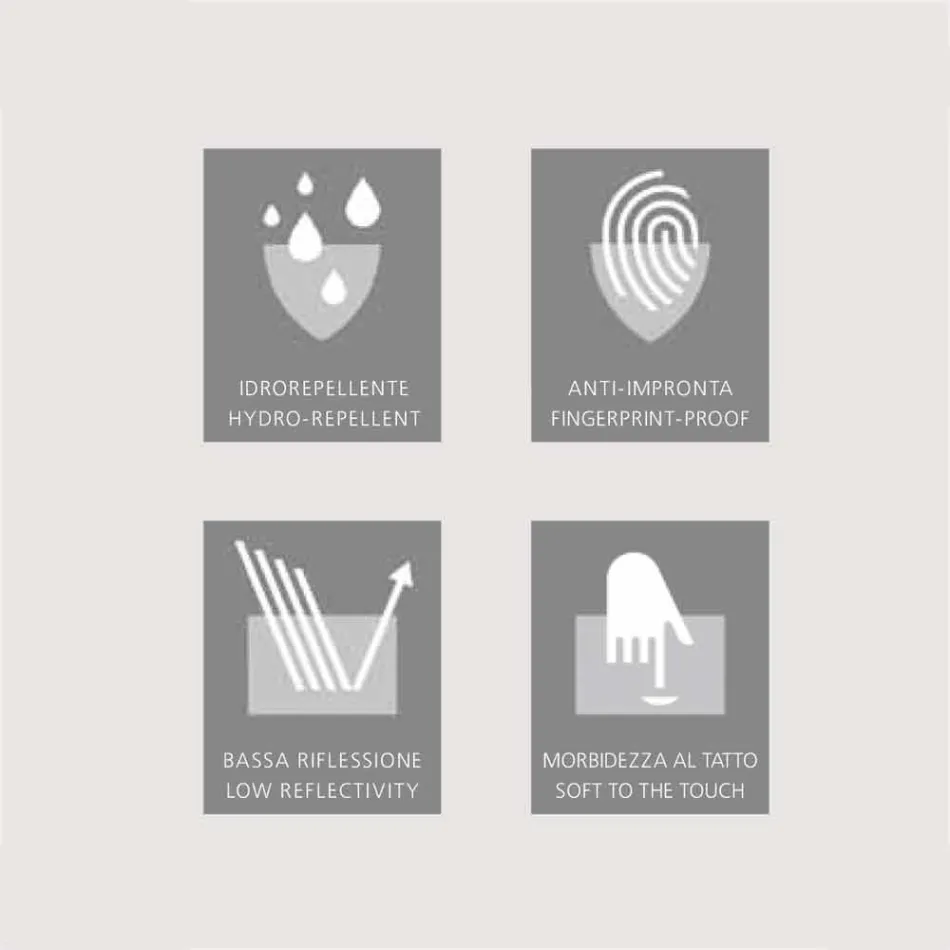 Spiegelkast 2 deuren modern design, LED-verlichting, Carol Viadurini