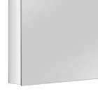 Spiegelcontainer met 4 kristallen deuren met 12 planken en 4 LED-verlichting - Maxi Viadurini