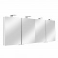Spiegelcontainer met 4 kristallen deuren met 12 planken en 4 LED-verlichting - Maxi