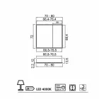 Wandspiegel 2 moderne container deuren, LED-verlichting, Adele Viadurini