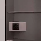 Wandspiegel 2 moderne container deuren, LED-verlichting, Adele Viadurini