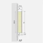 Wandspiegel 2 moderne container deuren, LED-verlichting, Adele Viadurini