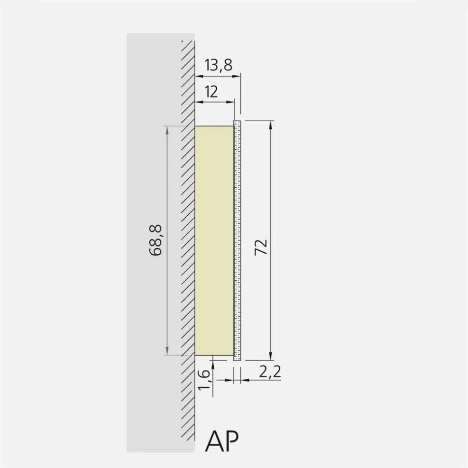 Wandspiegel 2 moderne container deuren, LED-verlichting, Adele Viadurini