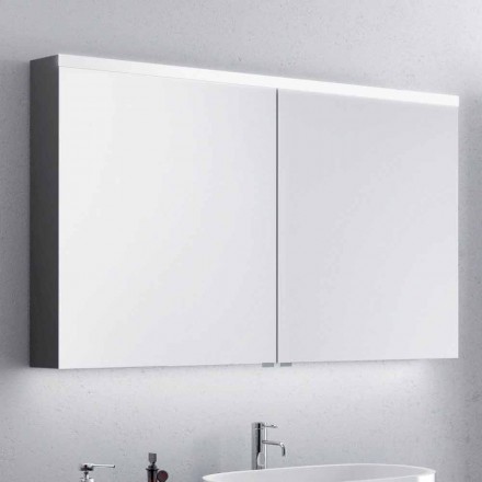 Spiegelkast met LED-bad met 2 deuren, modern design, Carol Viadurini