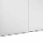 Moderne verzonken spiegelkast in zilver geverfd aluminium - Demon Viadurini