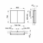 Moderne verzonken spiegelkast in zilver geverfd aluminium - Demon Viadurini