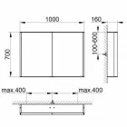 Wandspiegel in aluminium met LED-verlichting - Demon Viadurini