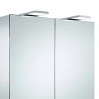 Moderne wandspiegel met 2 deuren en led-verlichting - Ratchet Viadurini